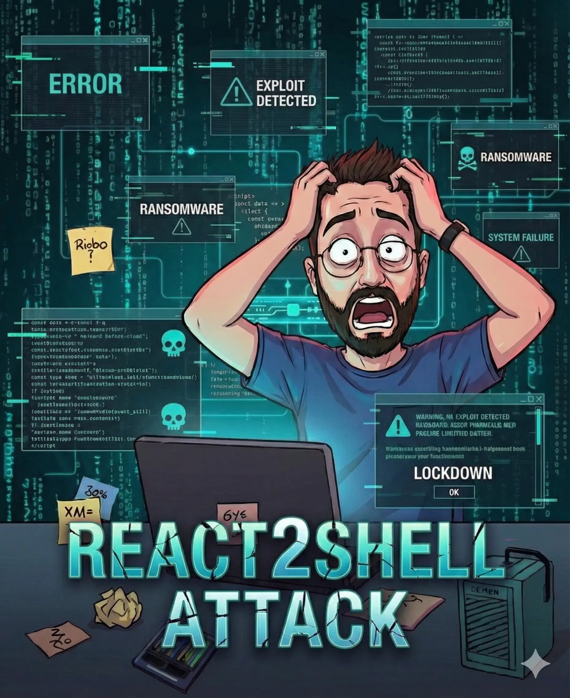 React2Shell security vulnerability illustration